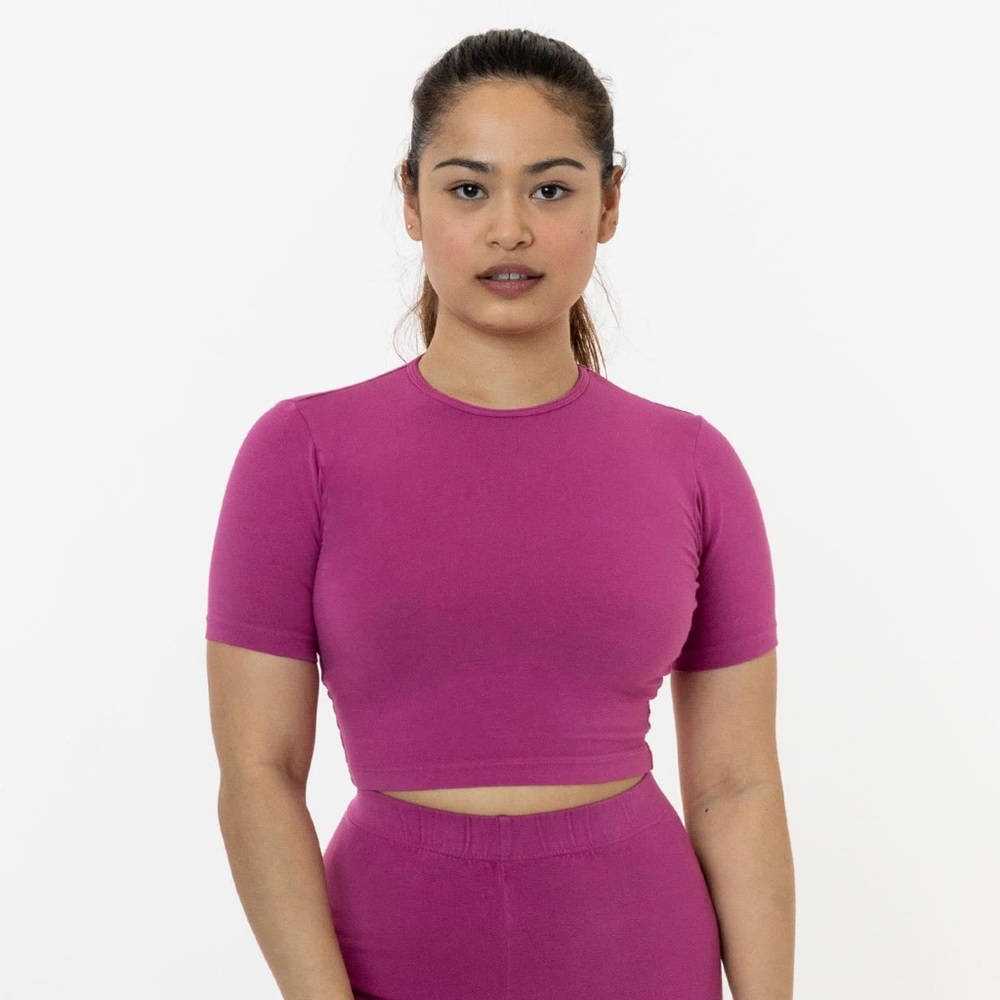 Los Angeles apparel berry crop top